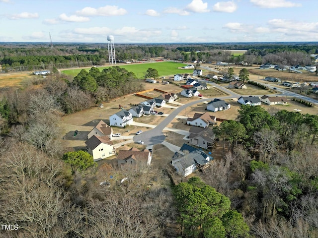 aerial view featuring a residential view