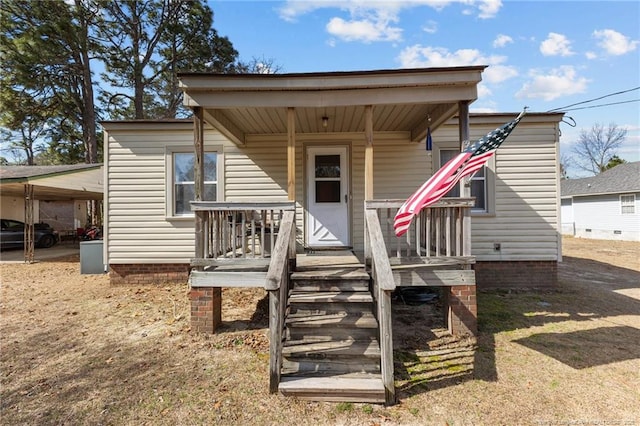 view of front of property with covered porch