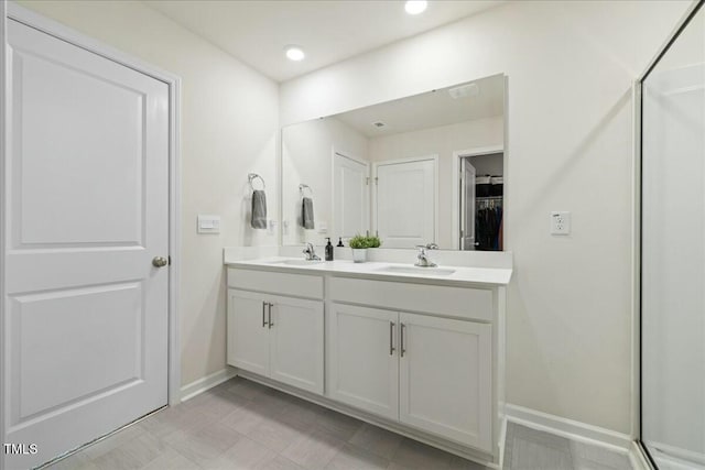 bathroom with vanity