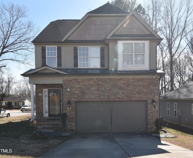 view of front of home featuring a garage