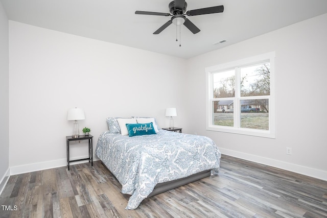00 Cedar Grove Church Rd, Roxboro, NC 27574 - bedroom with ceiling fan and wood-type flooring
