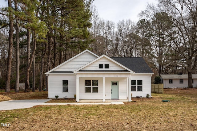 00 Cedar Grove Church Rd, Roxboro, NC 27574 - view of front of property with covered porch and a front yard