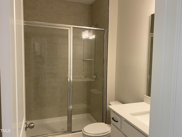 5036 Trotter Dr, Raleigh, NC 27603 - bathroom featuring vanity and a stall shower