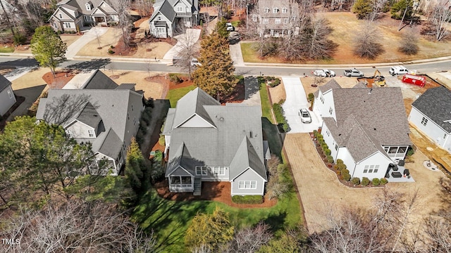 aerial view with a residential view