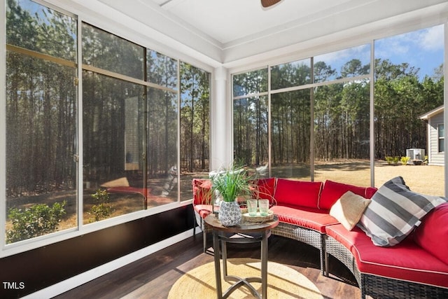 view of sunroom