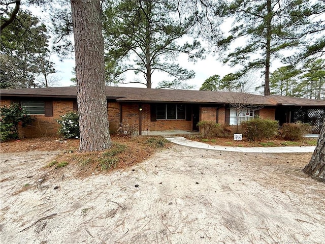 view of ranch-style house