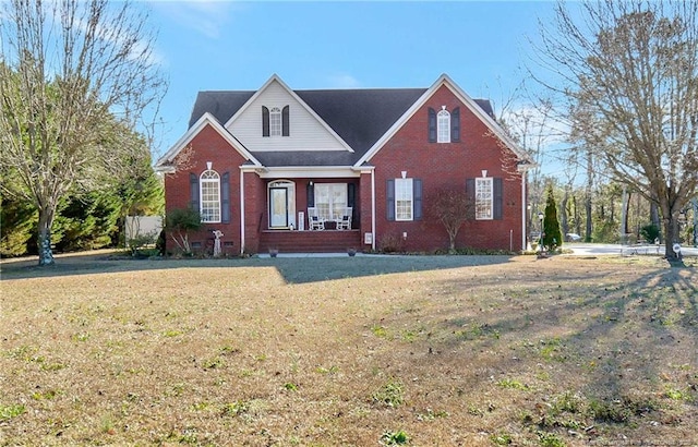 front facade with a front lawn