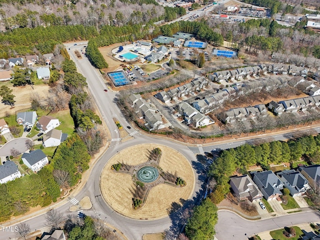 drone / aerial view with a residential view