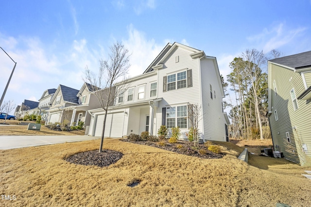 view of property with a garage