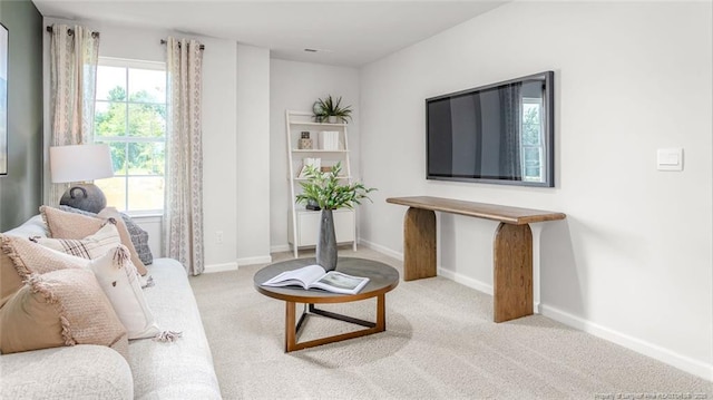 184 Hartfield Ave, Raeford, NC 28376 - living area featuring carpet and baseboards