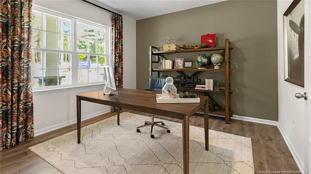 220 Hartfield Ave, Raeford, NC 28376 - home office featuring wood finished floors and baseboards