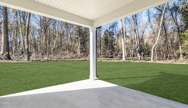 view of yard featuring a patio