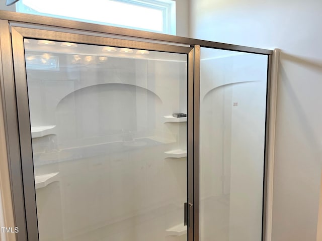 full bathroom with a shower stall