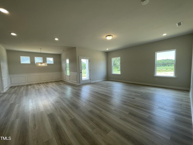316 Olivia Crossing Ct Unit 11, Four Oaks, NC 27524 - spare room featuring dark wood-style flooring and recessed lighting