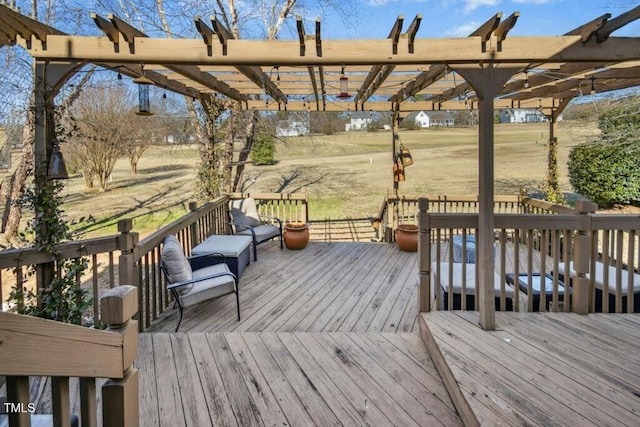 view of wooden terrace