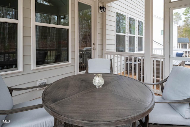 view of sunroom