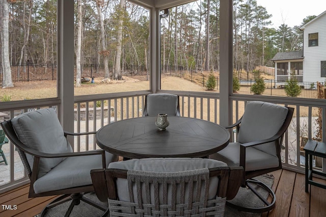 view of sunroom / solarium