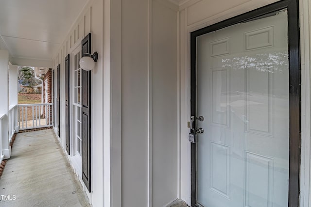 view of doorway to property