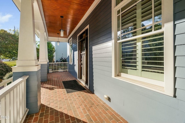 exterior space with a porch