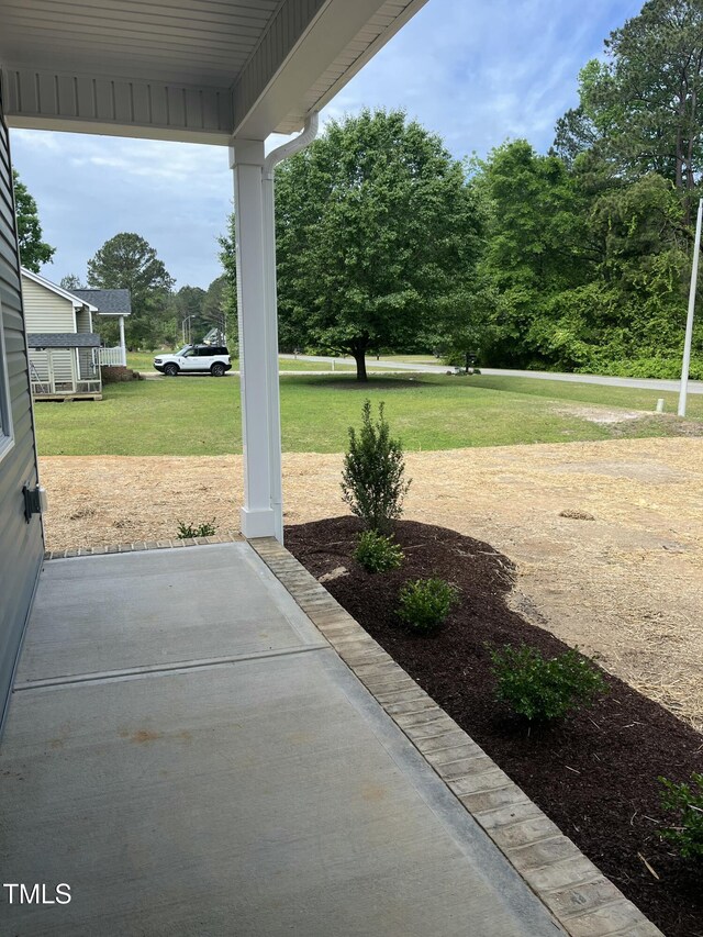 162 Kirkwall Ln, Selma, NC 27576 - view of patio / terrace featuring a porch