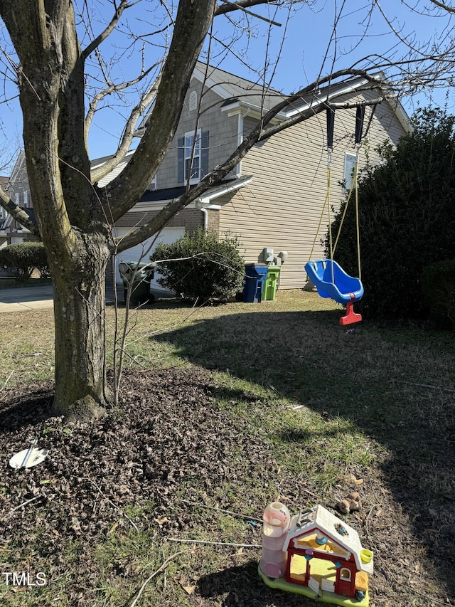 view of property exterior featuring a yard