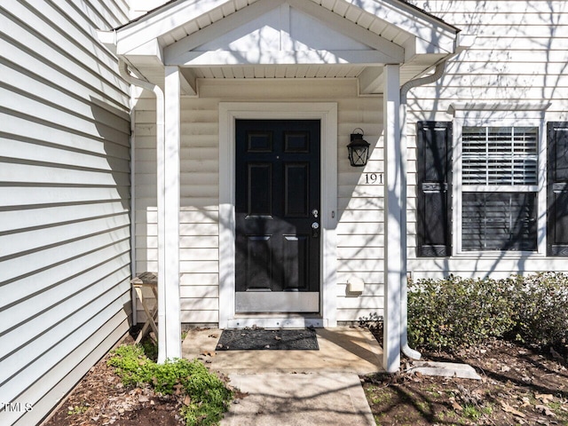 view of doorway to property