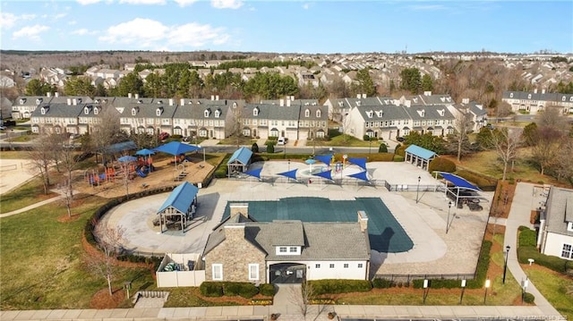 birds eye view of property featuring a residential view