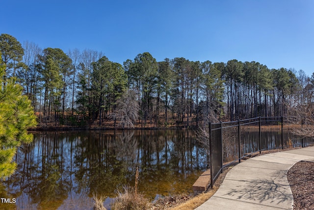 water view with fence