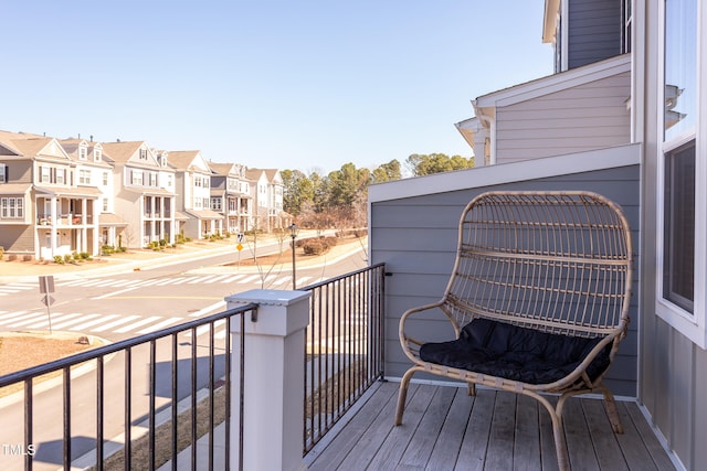 balcony with a residential view