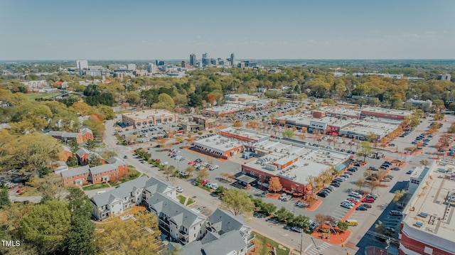 birds eye view of property featuring a city view