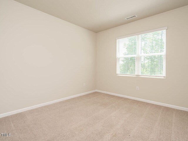 carpeted empty room with baseboards