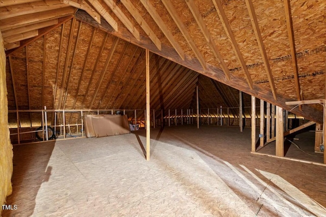 view of attic