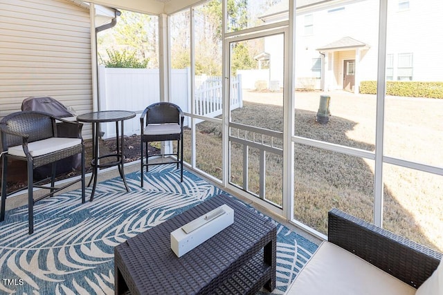 view of sunroom / solarium