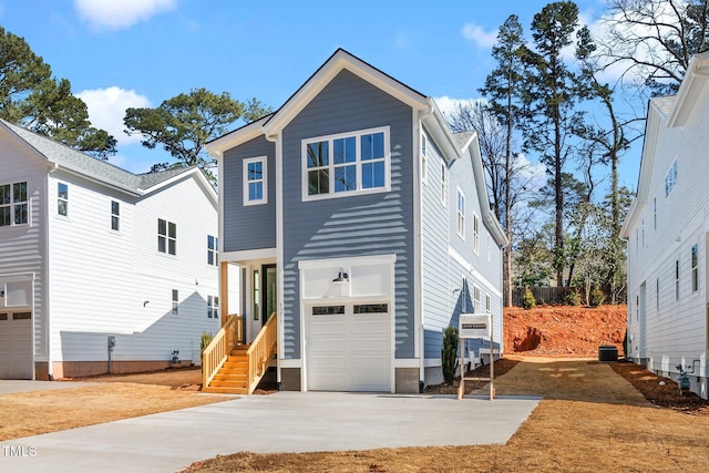 view of front of house featuring central AC