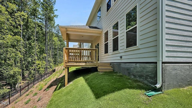 7521 Percussion Dr, Apex, NC 27539 - view of property exterior with a deck