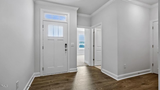 7521 Percussion Dr, Apex, NC 27539 - foyer with ornamental molding and wood finished floors