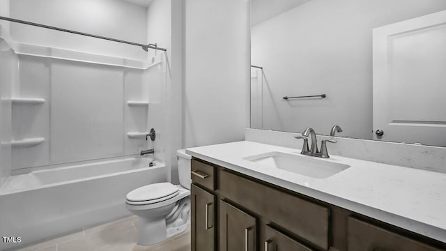 7521 Percussion Dr, Apex, NC 27539 - full bathroom featuring vanity, shower / tub combination, and tile patterned floors