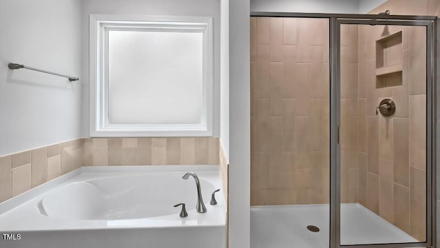 7521 Percussion Dr, Apex, NC 27539 - full bath with a stall shower and a bath