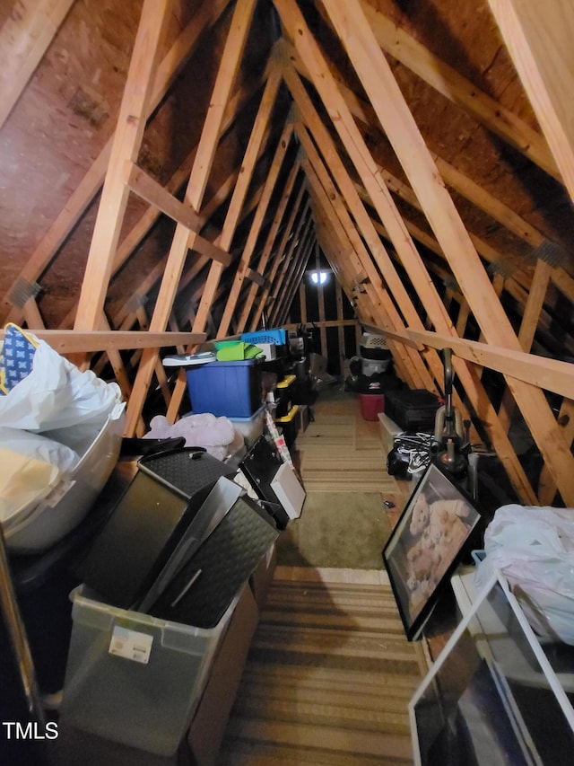 view of attic