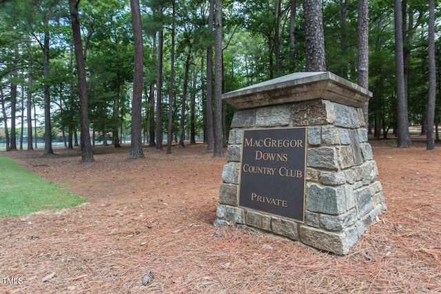 view of community sign