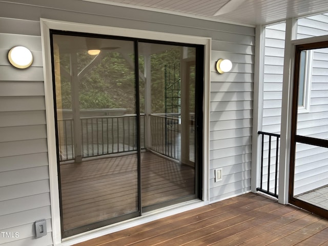 view of doorway to property