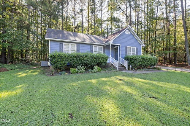 ranch-style house with a front yard