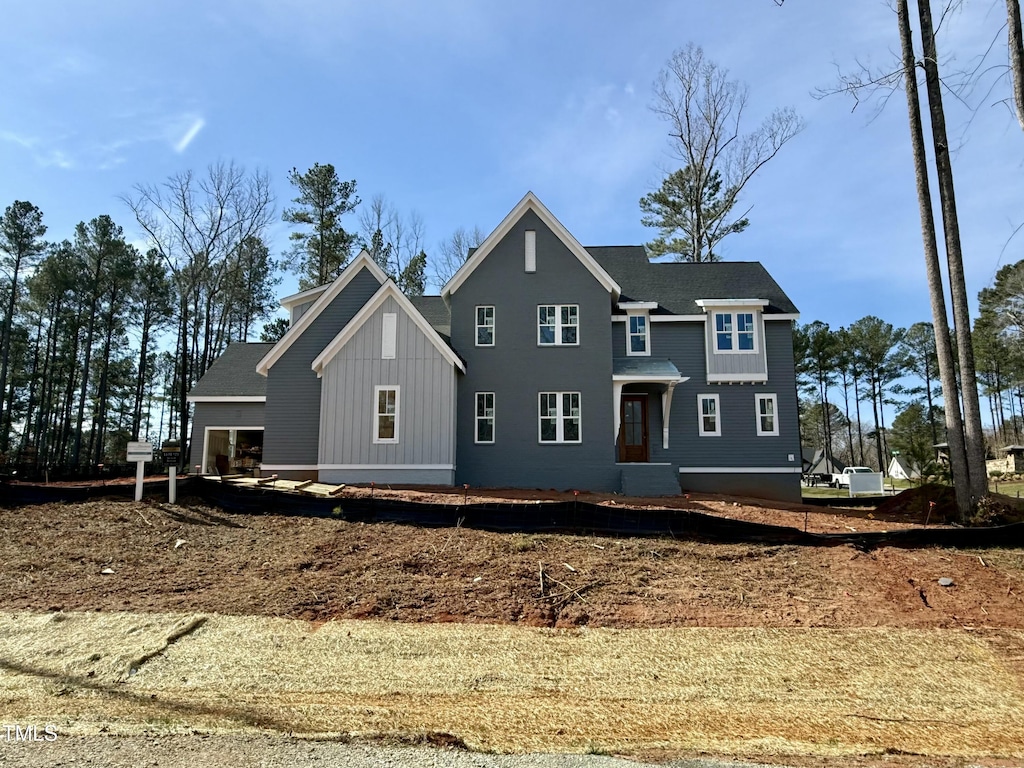 view of front of house with board and batten siding