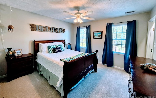 11 Scotland Dr, Spring Lake, NC 28390 - bedroom with visible vents, baseboards, multiple windows, and light carpet