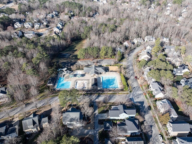 birds eye view of property featuring a residential view