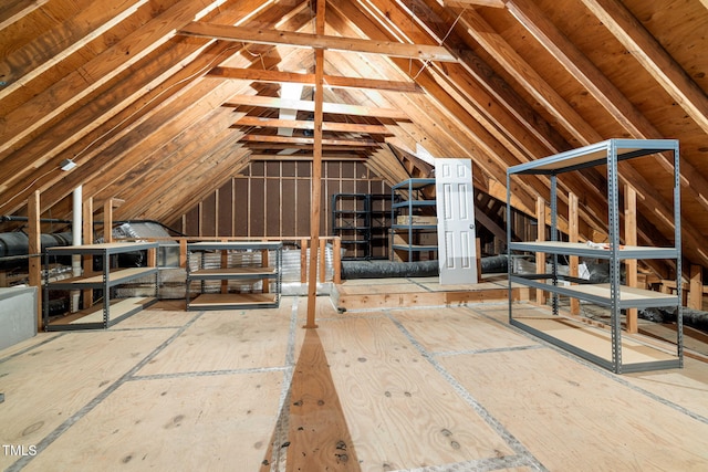 view of attic