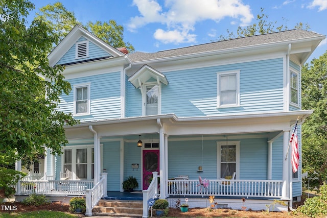 view of front of home with a porch