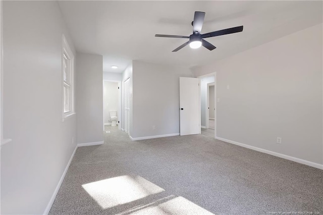 1612 Rogers Dr, Fayetteville, NC 28303 - spare room with baseboards, carpet floors, and ceiling fan