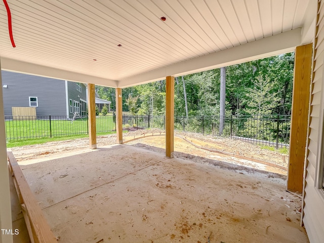 1905 Old Bramble Ln Unit 4, Fuquay Varina, NC 27526 - view of patio / terrace featuring view of wooded area