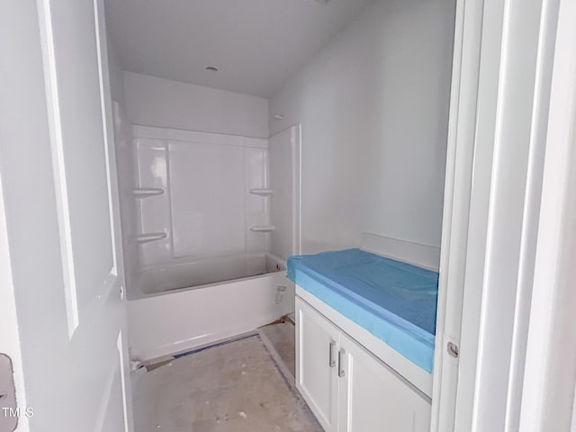 1905 Old Bramble Ln Unit 4, Fuquay Varina, NC 27526 - bathroom with  shower combination, concrete flooring, and vanity